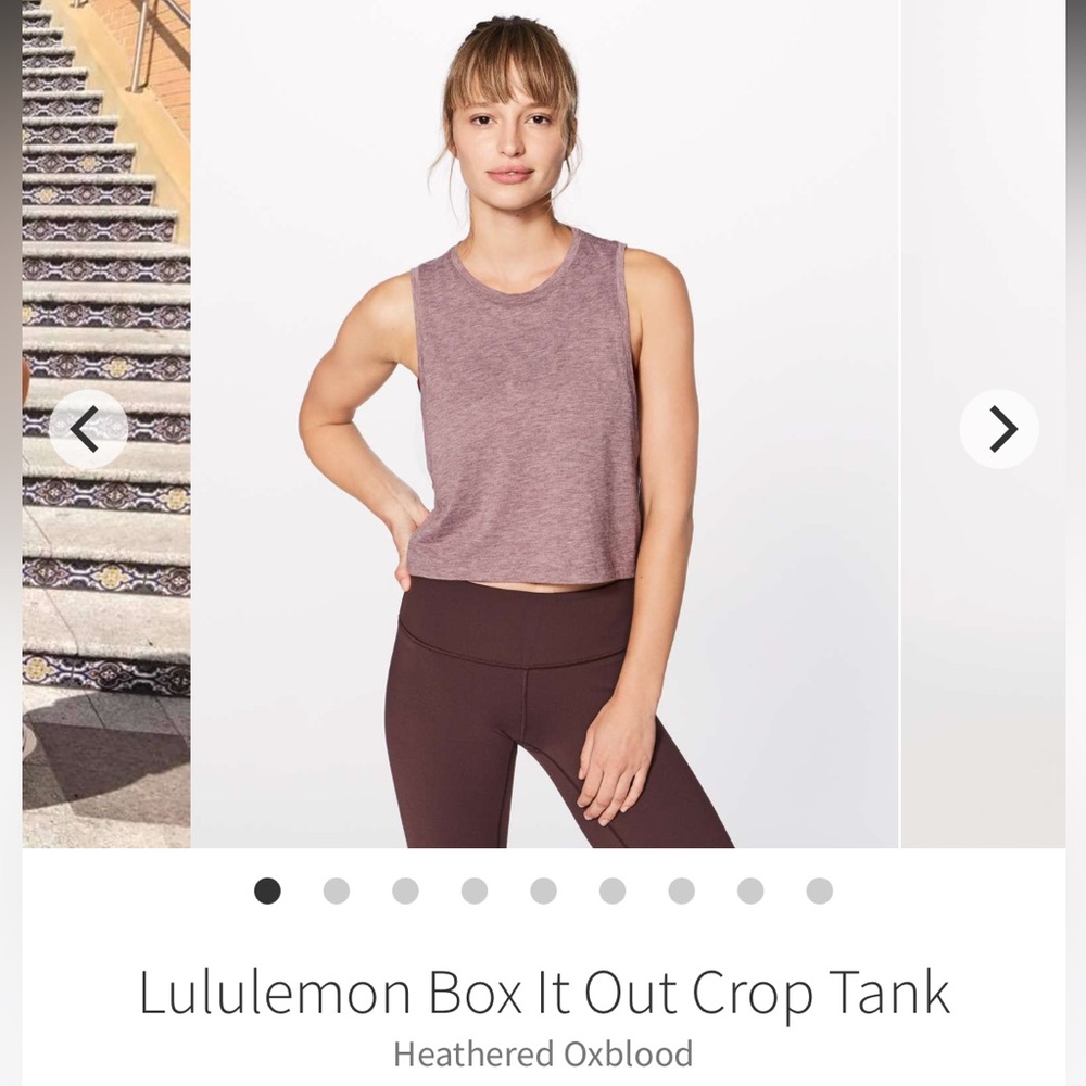 Lululemon Box It Out Crop Tank Size 2